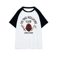 Unisex Hellfire Club Print Cosplay Cotton T-shirt