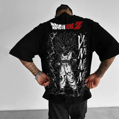 Men's Anime Goku Print Short Sleeve T-Shirt