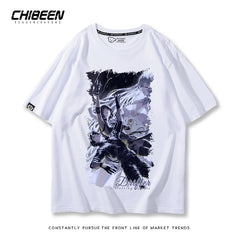 Game Print Short-sleeved Cotton Loose Tee