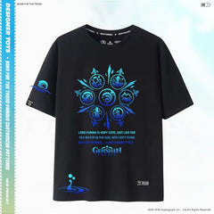 Casual Furina Game Graphic Cotton T-Shirt