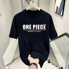 Trendy Anime Cotton Short Sleeve Men's T-Shirt