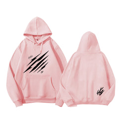 Casual Kpop Logo Printed Pullover Hoodie