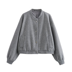 Women's Solid Color Casual Short Jacket