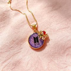 BANGTAN Purple Pendant Collarbone Necklace