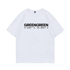 GREENGREEN Printed Cotton Round Neck T-shirt