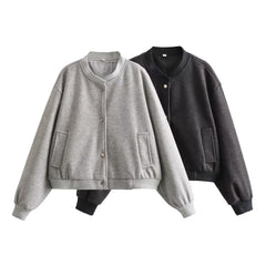 Women's Solid Color Casual Short Jacket