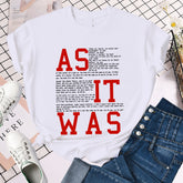 Women's Letter Printed Casual Loose T-shirt