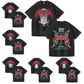 Trendy Kpop Logo Dominate Washed T-shirt