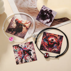 Magnetic Couple Spider Woven Bracelets