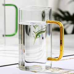 Tall Square Glass Mug