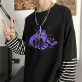 Unisex Game Print Pullover Crew Neck Long Sleeve T-Shirt