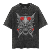 Vintage Anime Oversize Washed Short Sleeve T-Shirt