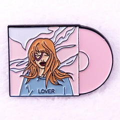 Taylor Pink Record Brooch