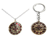 Game Red Amber Pendant Necklace Keychain