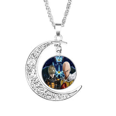 Anime Crescent Moon Pendant Necklace