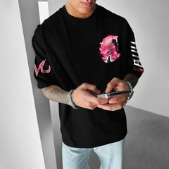 Men's Anime Print Cotton Loose T-Shirt