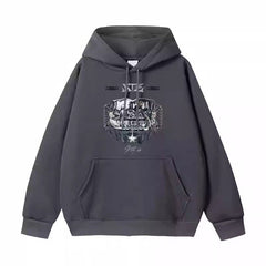 Unisex Kpop Graphic Printed Casual Hoodie