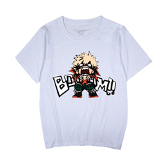 Anime Print Crew Neck Short Sleeve T-Shirt