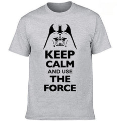 Creative Use The Force Letter Print Crew Neck T-shirt