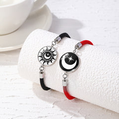 Sun and Moon Luminous Hand Rope Couple Bracelet