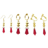 Stylish Game Cos Red Crystal Pendant Earrings