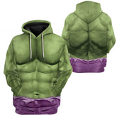 Cool Avengers Hulk 3D Printed Cosplay Hoodie