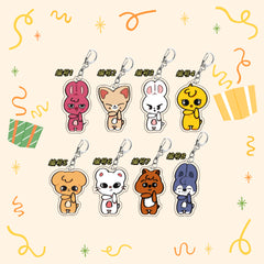 Kpop Cartoon Keychain Set