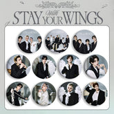 SKZ "STAY WITH YOUR WINGS" Badge Mirror Keychain
