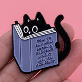 How To Buy New Books Cat Enamel Pin