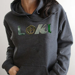 Unisex LOKI Graphic Print Loose Long Sleeve Hoodie