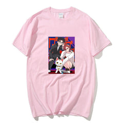 Casual Dandadan Print Sports Round Neck T-shirt
