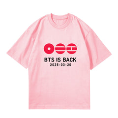 BANGTAN IS BACK Printed Round Neck T-shirt