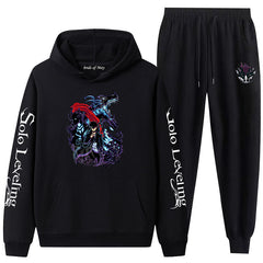 Casual Anime Graphic Hoodie Loose Pants