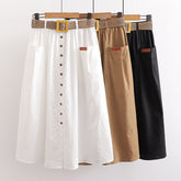 Women's Fresh Elastic High-waisted Long Skirt