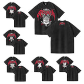 Kpop Evil Cartoon Logo Washed T-Shirt