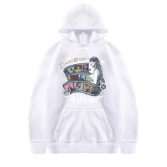 Trendy Taylor Pattern Print Loose Pullover Hoodie