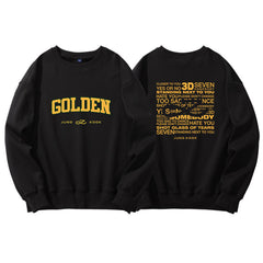 Unisex Kpop GOLDEN Printed Pullover Hoodie