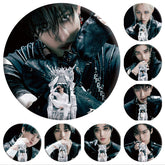 KPOP Tinplate Badge Mirror Keychain Pendant