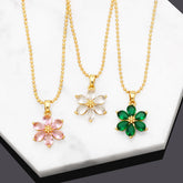 Luxury Flower Pendant Collarbone Necklace