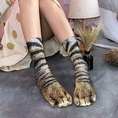 All Over Print Animals Paw Socks