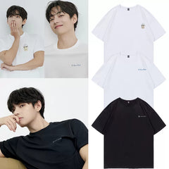 V Same Style Cotton Printed Short-sleeved T-shirt