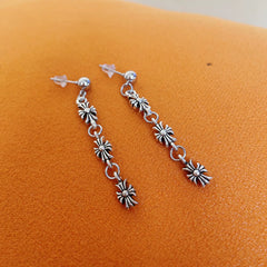 Retro Martin Cross Fringed Stud Earrings