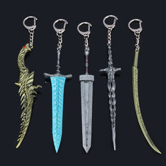 Trendy Game Sword Model Keychain Pendant