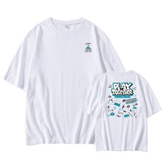 TXT Print Short-sleeved Loose T-shirt