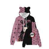 Women's Trendy Anime Digital Print Cat Ears Hoodie