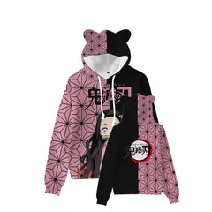 Women's Trendy Anime Digital Print Cat Ears Hoodie