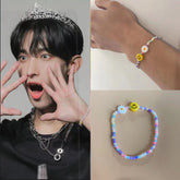 Daisy Smiley Face Beaded Bracelet