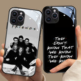 Creative Friends Glass IPhone Case