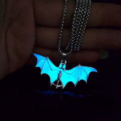 Luminous Vampire Bat Pendant Necklace