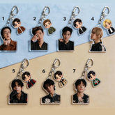 BANGTAN Cartoon Acrylic Keychain
